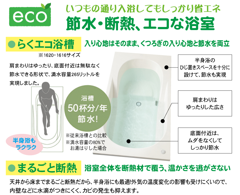 お掃除らくらく、キレイが長持ち